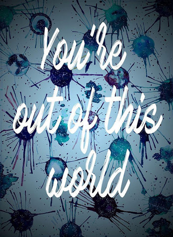 Youre Out Of This World Black Ornate Wood Framed Art Print with Double Matting by Bucheli, Amaya