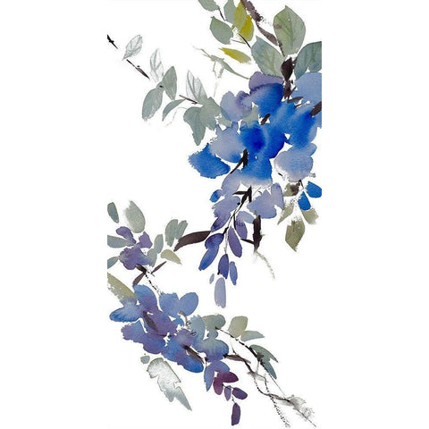 Inner Light Wisteria Black Modern Wood Framed Art Print by Loreth, Lanie