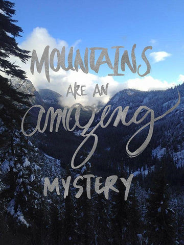 Amazing Mystery White Modern Wood Framed Art Print with Double Matting by Wilson, Kali