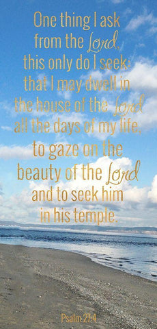 Dwell in the House of the Lord White Modern Wood Framed Art Print with Double Matting by Wilson, Kali