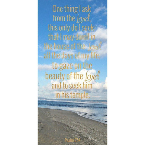 Dwell in the House of the Lord Black Modern Wood Framed Art Print with Double Matting by Wilson, Kali