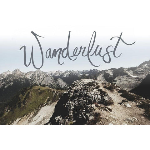 Wanderlust Black Modern Wood Framed Art Print by Wilson, Kali