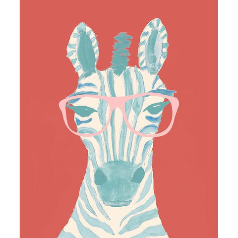 Wise Zebra Gold Ornate Wood Framed Art Print with Double Matting by Wilson, Kali