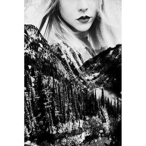 Wander Out Black Modern Wood Framed Art Print with Double Matting by Wilson, Kali