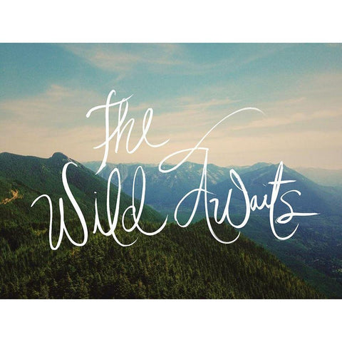 The Wild Awaits Black Modern Wood Framed Art Print by Wilson, Kali