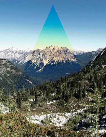 Mountain Peak White Modern Wood Framed Art Print with Double Matting by Wilson, Kali