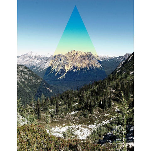 Mountain Peak Black Modern Wood Framed Art Print by Wilson, Kali