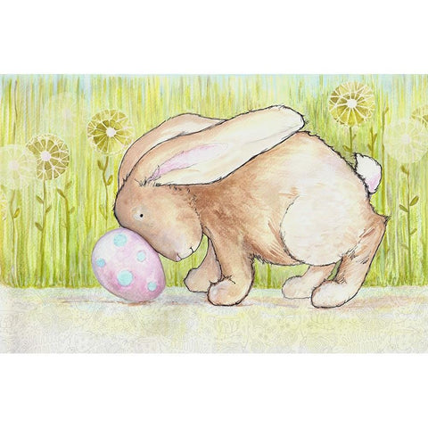 Pushing Easter Black Modern Wood Framed Art Print by Diannart