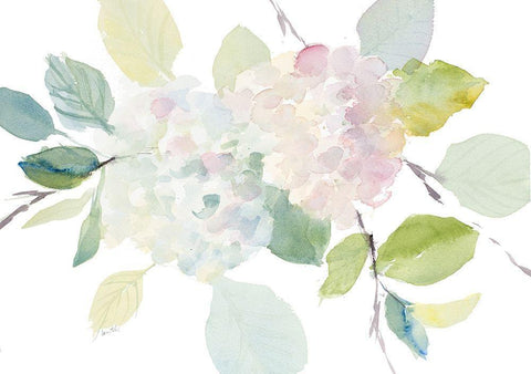 Blushing Blooms Black Ornate Wood Framed Art Print with Double Matting by Loreth, Lanie