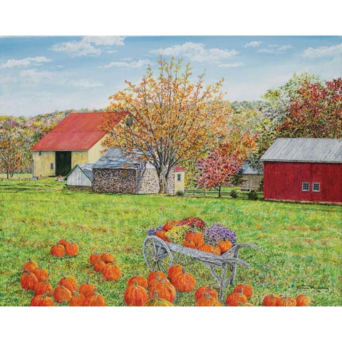 Autumns Colors Black Modern Wood Framed Art Print with Double Matting by Redding, James