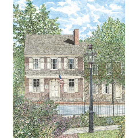 Court Inn White Modern Wood Framed Art Print by Redding, James