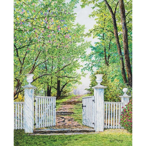 Narrow Is The Path Black Modern Wood Framed Art Print by Redding, James