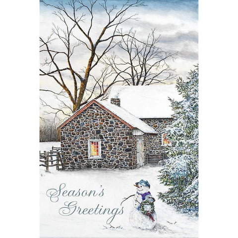 Seasons Greetings White Modern Wood Framed Art Print by Redding, James