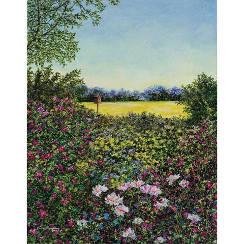 Along The Meadows Edge Black Modern Wood Framed Art Print by Redding, James