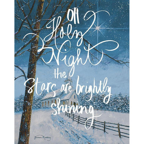 Oh Holy Night Black Modern Wood Framed Art Print by Redding, James