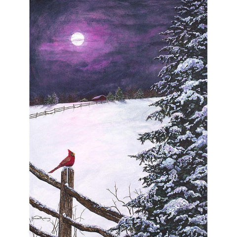 Deep Mauve Midnight Black Modern Wood Framed Art Print with Double Matting by Redding, James