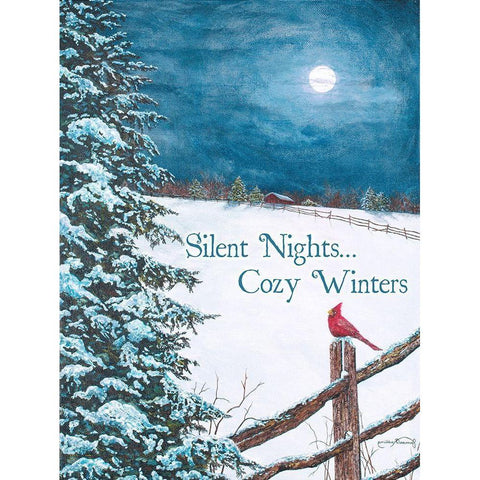Cozy Winters Black Modern Wood Framed Art Print by Redding, James