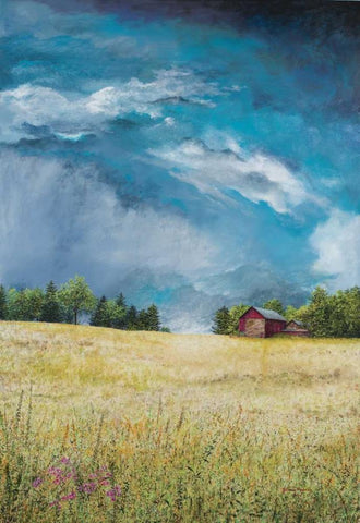 Approaching Storm Black Ornate Wood Framed Art Print with Double Matting by Redding, James