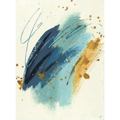 Blue December Gold Ornate Wood Framed Art Print with Double Matting by Pinto, Patricia