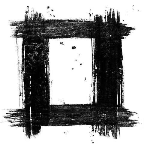 Black Rectangle White Modern Wood Framed Art Print with Double Matting by Pinto, Patricia