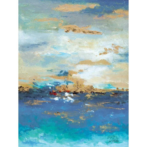 Mysteries of the Sea Gold Ornate Wood Framed Art Print with Double Matting by Pinto, Patricia