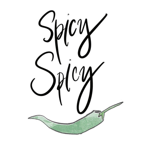 Spicy Spicy White Modern Wood Framed Art Print with Double Matting by Edwins, Hugo
