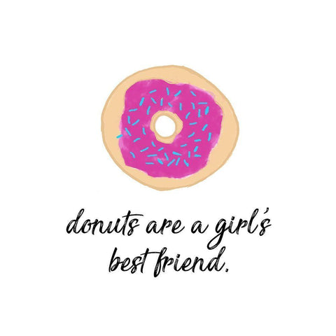 Donuts Black Ornate Wood Framed Art Print with Double Matting by Edwins, Hugo