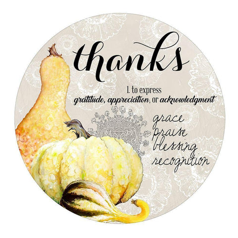 Thankful Harvest Black Modern Wood Framed Art Print with Double Matting by Diannart