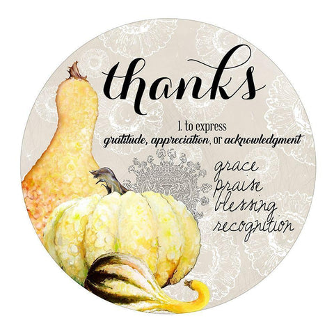 Thankful Harvest White Modern Wood Framed Art Print with Double Matting by Diannart