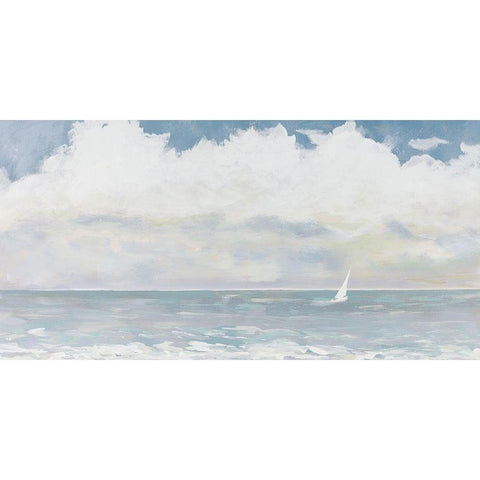 Sail Away Black Modern Wood Framed Art Print by DeRice, Julie