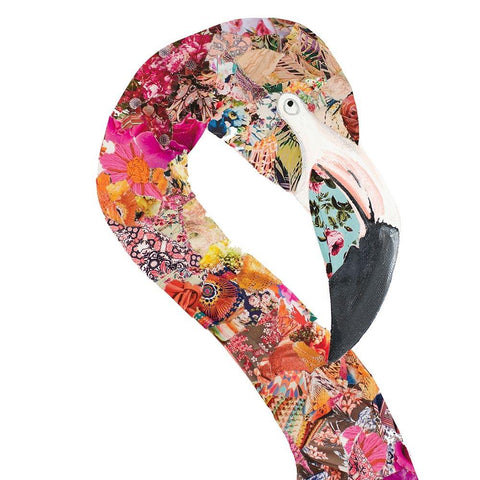 Flamingo Party I Black Modern Wood Framed Art Print by Ritter, Gina