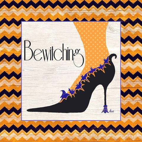 Bewitching Shoes I Black Ornate Wood Framed Art Print with Double Matting by Metz, Andi