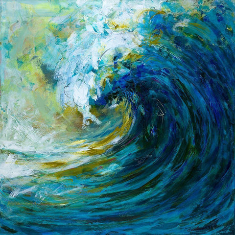 The Wave Black Modern Wood Framed Art Print by Diannart