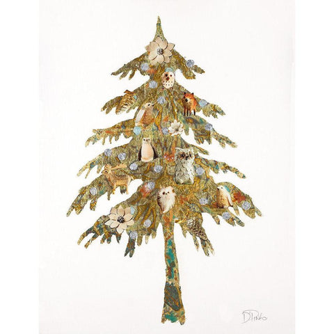 Retro Tree White Modern Wood Framed Art Print by Pinto, Patricia