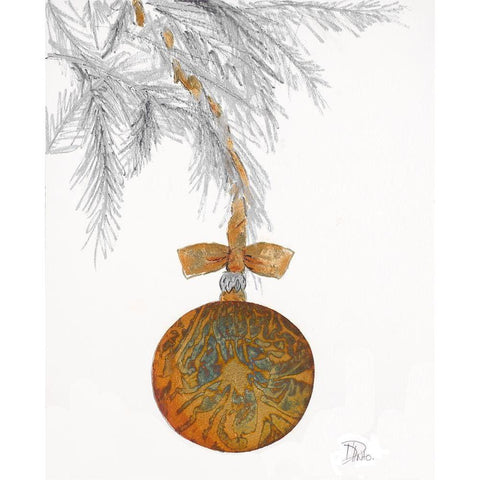 Retro Ornament Black Modern Wood Framed Art Print with Double Matting by Pinto, Patricia