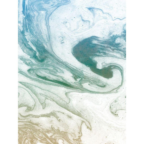 Deep Waves White Modern Wood Framed Art Print by Bryant, Susan