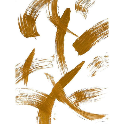 Copper Strokes II White Modern Wood Framed Art Print by Bryant, Susan