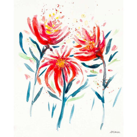 Wild Flowers II Black Modern Wood Framed Art Print by Coolick, Ann Marie