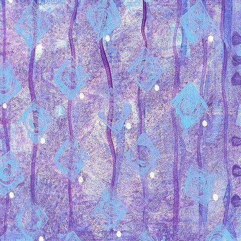 Violeta Pattern White Modern Wood Framed Art Print with Double Matting by Mosher, Deidre