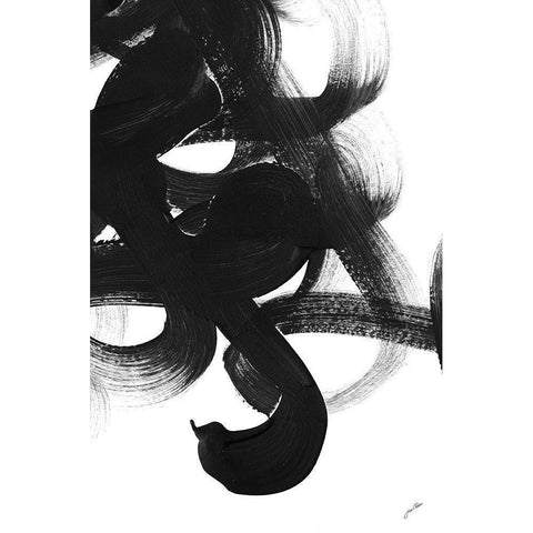 Noir Strokes I White Modern Wood Framed Art Print by Ritter, Gina