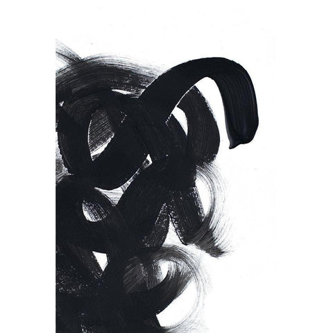 Noir Strokes III Black Modern Wood Framed Art Print by Ritter, Gina