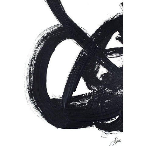 Noir Strokes III White Modern Wood Framed Art Print by Ritter, Gina