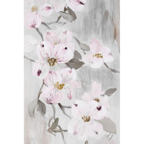 Grey Dogwood I Gold Ornate Wood Framed Art Print with Double Matting by Loreth, Lanie