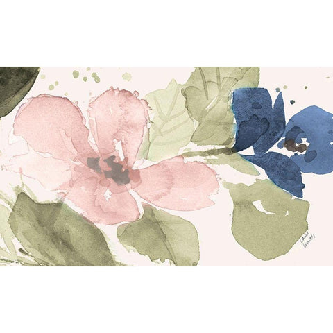 Watercolor Blooms II White Modern Wood Framed Art Print by Loreth, Lanie