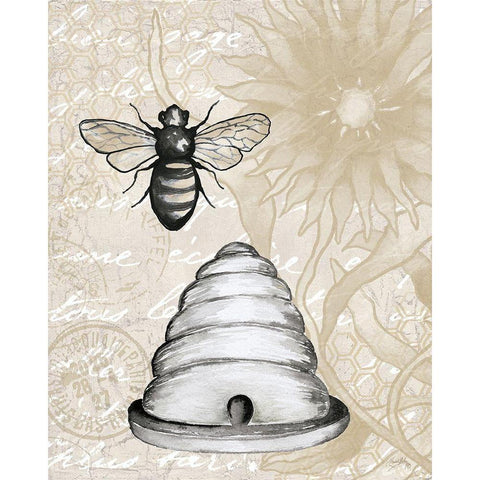 Bee Hives I Gold Ornate Wood Framed Art Print with Double Matting by Medley, Elizabeth