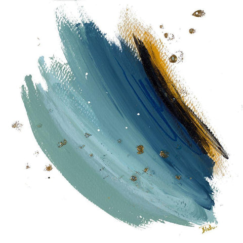 Black Clouds Square Gold Ornate Wood Framed Art Print with Double Matting by Pinto, Patricia