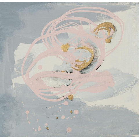 Spring Breeze Square Gold Ornate Wood Framed Art Print with Double Matting by Pinto, Patricia