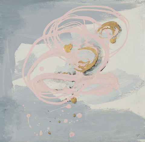 Spring Breeze Square Black Ornate Wood Framed Art Print with Double Matting by Pinto, Patricia