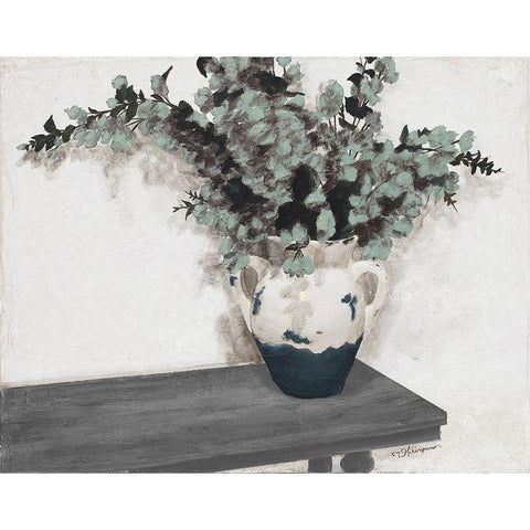 Farmhouse Vase Black Modern Wood Framed Art Print by Hakimipour, Tiffany