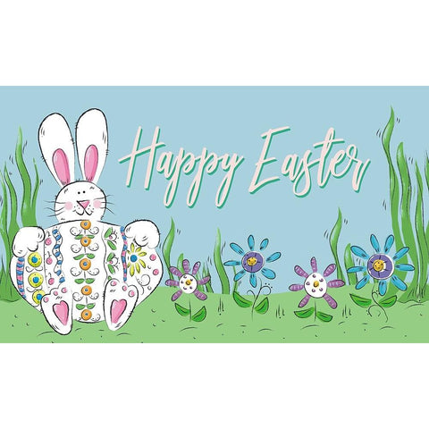 Happy Easter (rectangle) Black Modern Wood Framed Art Print by Mosher, Deidre